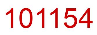 Number 101154 red image