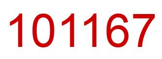 Number 101167 red image
