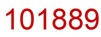 Number 101889 red image