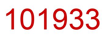 Number 101933 red image