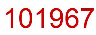 Number 101967 red image