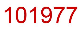 Number 101977 red image