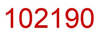 Number 102190 red image