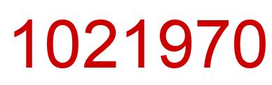 Number 1021970 red image