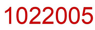 Number 1022005 red image