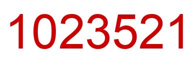 Number 1023521 red image
