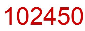 Number 102450 red image