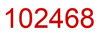 Número 102468 imagen rojo