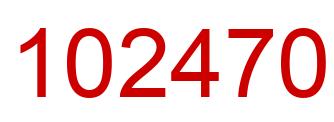 Número 102470 imagen rojo