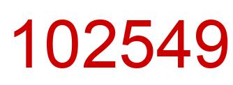 Number 102549 red image