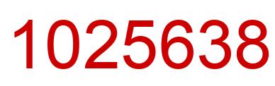 Number 1025638 red image