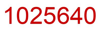 Number 1025640 red image