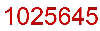 Number 1025645 red image