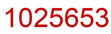 Number 1025653 red image