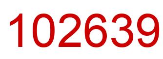 Number 102639 red image