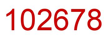 Number 102678 red image