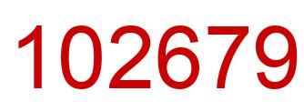 Number 102679 red image