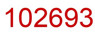 Number 102693 red image