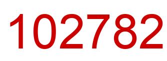 Number 102782 red image