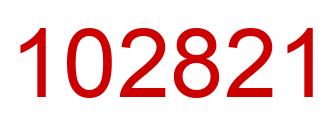 Number 102821 red image