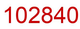 Number 102840 red image