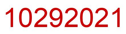 Number 10292021 red image