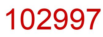 Number 102997 red image