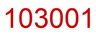Number 103001 red image