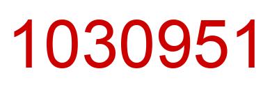 Number 1030951 red image