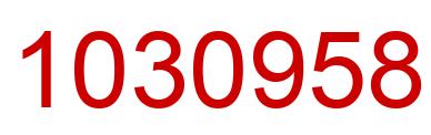 Number 1030958 red image
