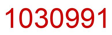 Number 1030991 red image