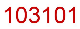 Number 103101 red image
