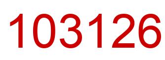 Number 103126 red image