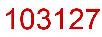 Number 103127 red image