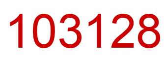Number 103128 red image