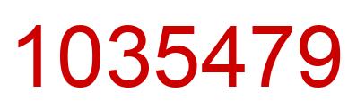 Number 1035479 red image