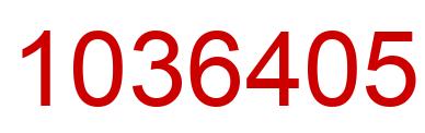 Number 1036405 red image