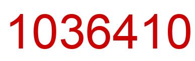 Number 1036410 red image
