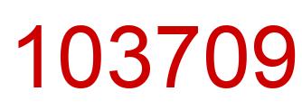 Number 103709 red image