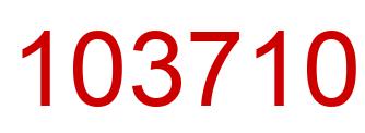 Number 103710 red image