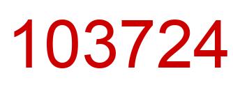 Number 103724 red image