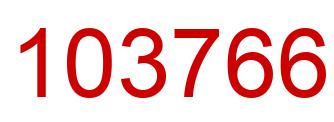 Number 103766 red image