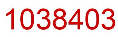 Number 1038403 red image