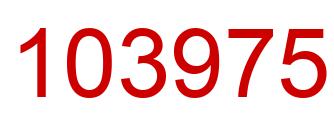 Number 103975 red image