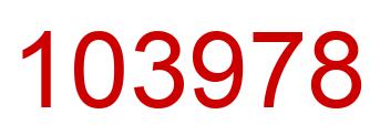Number 103978 red image