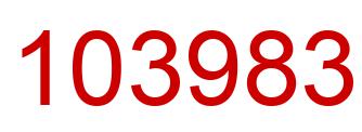 Number 103983 red image