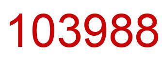 Number 103988 red image