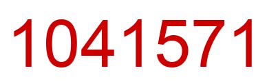 Number 1041571 red image