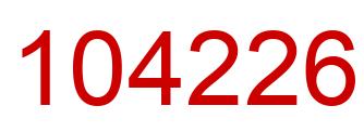 Number 104226 red image