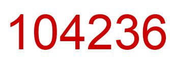 Number 104236 red image